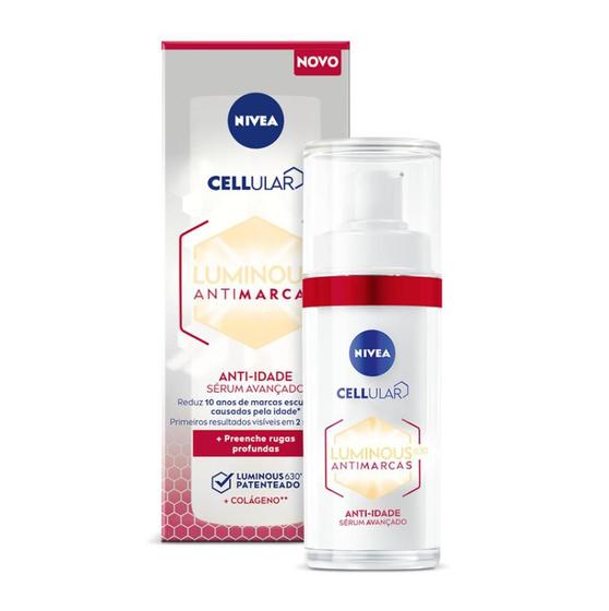 Imagem de Sérum Facial Nivea Cellular Luminous 630 Antimarcas Anti-idade 30ml