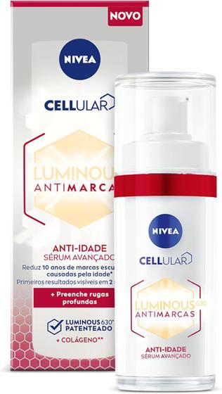 Imagem de Sérum Facial Nivea Cellular Luminous 630 Antimarcas Anti-idade 30ml