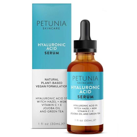Imagem de Sérum Facial PETUNIA SKINCARE com Ácido Hialurônico e Vitamina C - 30ml