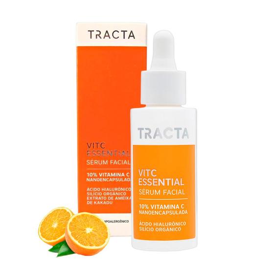 Imagem de Sérum Facial Vitamina C Clareador Essential Hidratante Tônico Anti Idade C10 Tracta 30ml