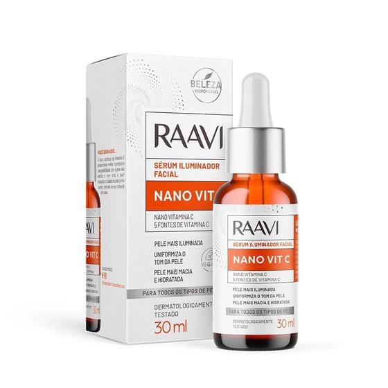 Imagem de Sérum Iluminador Facial Raavi Nano Vit C 30Ml