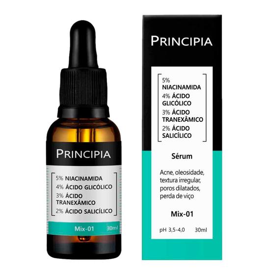 Imagem de Sérum Principia Mix-01 Niacinamida, Ácidos Glicólico, Tranexâmico e Salicílico 30ml