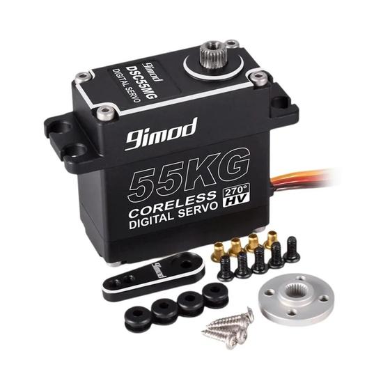 Imagem de Servo Digital Sem Núcleo De Alto Torque IP67 À Prova D'água De 55kg Com Sensor Magnético Para Carros