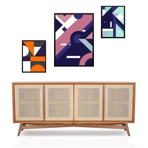 Imagem de Set 3 Quadros Abstratos Pantone Colors