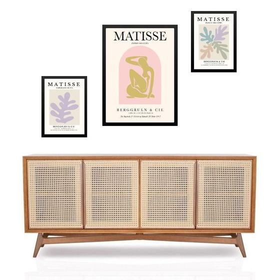 Imagem de Set 3 Quadros Matisse Candy Colors - Com Vidro