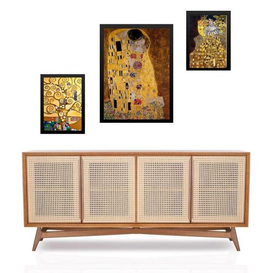 Imagem de Set 3 Quadros Obras Gustav Klimt