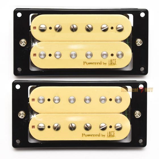 Imagem de Set captadores humbucker creme com moldura powered by lace