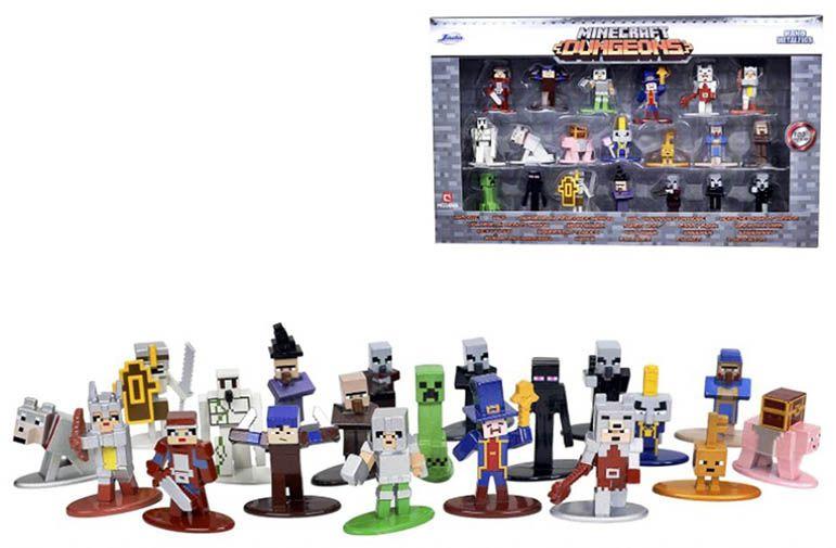 Imagem de Set Com 20 Figuras Minecraft sortidas 4,0 cm Jada Nano Metals
