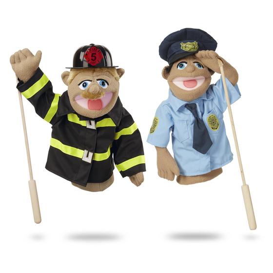 Imagem de Set de Marionetes de Resgate Melissa & Doug - Polícia e Bombeiro