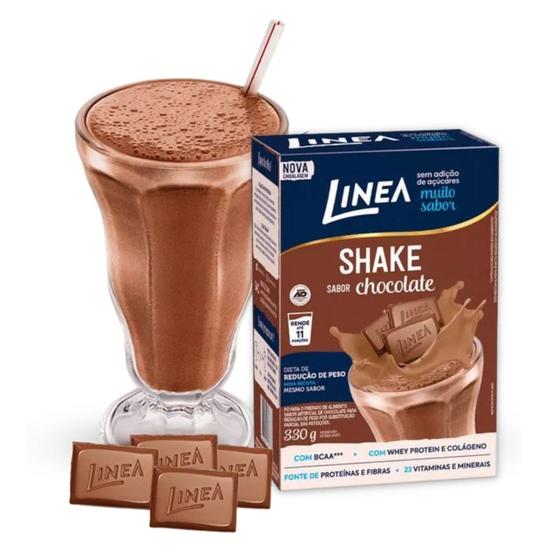 Shake Linea com BCAA / Whey Protein e Colágeno Sabor Chocolate 330g