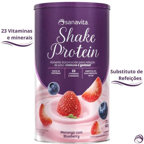 Imagem de Shake Protein Substituto de Refeições p/ emagrecer 450g SANAVITA - Redução de Peso, Proteínas, Vitaminas e Minerais