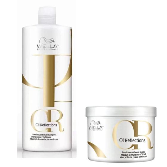 Imagem de Shampoo 1000Ml E Máscara 500G Wella Oil Reflections Luminous