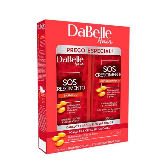 Imagem de Shampoo 250ml + Condicionador 200ml DaBelle SOS Crescimento