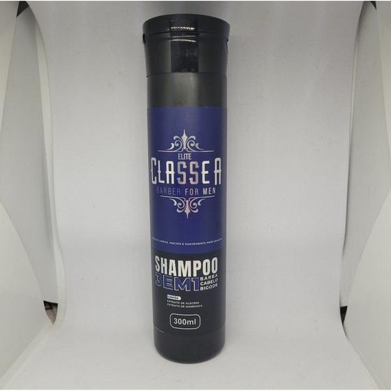 Imagem de Shampoo 3 EM 1Barba Cabelo e Bigode - 300ml Classe A