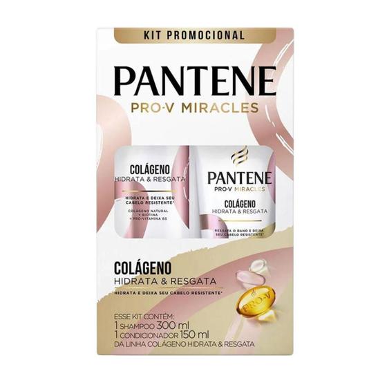 Imagem de Shampoo 300Ml + Condicionador 150Ml Pantene Colágeno Hidrata