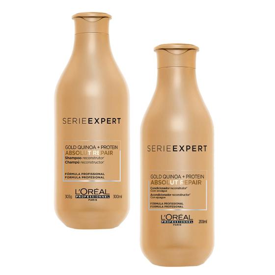 Imagem de Shampoo 300ml Condicionador 200ml Loreal Absolut Repair Gold - Cabelos Danificados