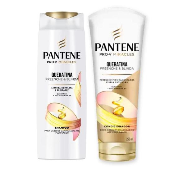 Imagem de Shampoo 300Ml + Condicionador 250Ml Pantene Pro-V Queratina