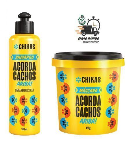 Imagem de Shampoo 300ml + Máscara 450g Acorda Cachos Chikas Low Poo