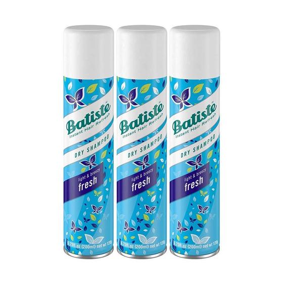 Imagem de Shampoo a Seco Batiste Dry Fresh - Pacote com 3 Unidades (199ml cada)