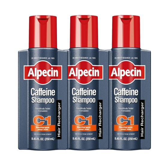 Imagem de Shampoo Alpecin C1 Caffeine 250ml - Kit com 3 Unidades (Alemanha)