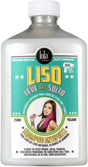 Imagem de Shampoo Anti Frizz Liso Leve And Solto Lola Cosmetics 250ml