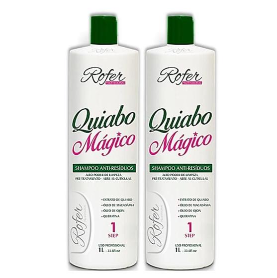 Imagem de Shampoo Anti Resíduos Quiabo Mágico Rofer 1 Lt - 2uns