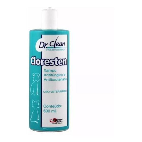 Shampoo Antibacteriano Cloresten Agener Pet Cachorro 500ml Shampoo e