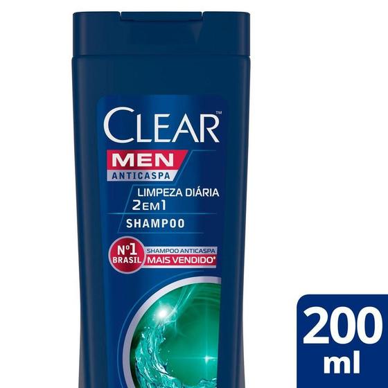 Imagem de Shampoo Anticaspa Clear Limpeza Diária 2 em 1 200ml