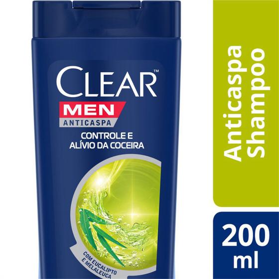 Imagem de Shampoo Anticaspa Clear Men Controle e Alívio da Coceira 200 ML
