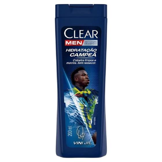 Imagem de Shampoo Anticaspa Clear Men Vini Jr Hidratação Campeã 200ml