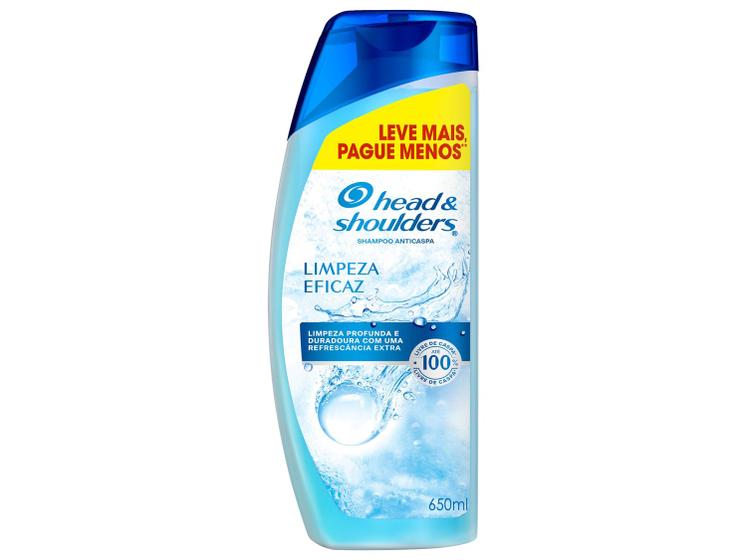 Shampoo Anticaspa Head & Shoulders Limpeza Eficaz 650ml Menor preço em Shampoo Anticaspa Head & Shoulders Limpeza Eficaz 650ml