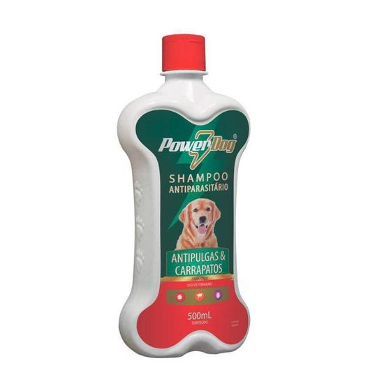 Imagem de Shampoo Antiparasitário Power Dog Contra Pulgas e Carrapatos para Cães 500ml - World