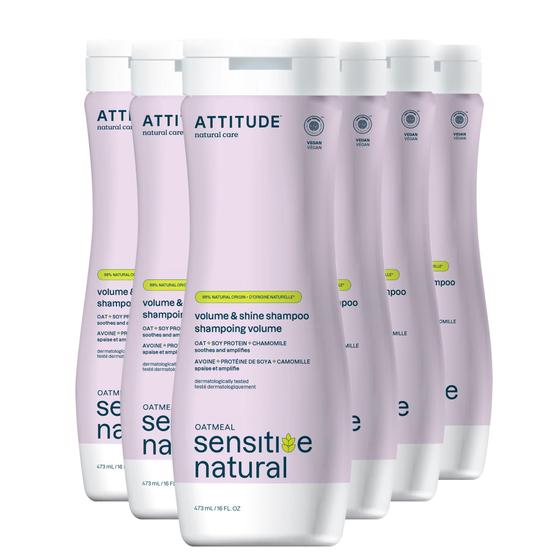 Imagem de Shampoo Attitude para Couro Cabeludo Sensível e Seco - 480ml (Pack c/6)
