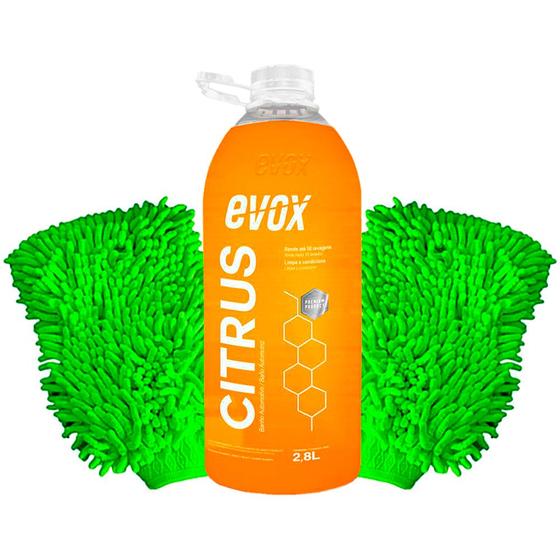 Imagem de Shampoo Automotivo Citrus 2.8L Evox Concentrado + Luvas