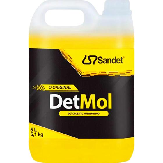 Imagem de Shampoo Automotivo Desengraxante Neutro Limpeza Pesada Det Mol Detmol 5l Sandet