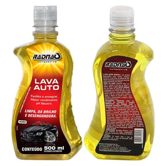 Imagem de Shampoo Automotivo Lava Auto - Lava Carros Universal - Desengordurante Concentrado - Radnaq 500mL