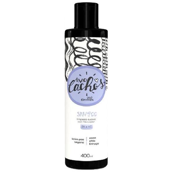 Shampoo Baixo Poo Coco, Chia e Linhaça 2A a 4C Vegano Amo Cachos Griffus 400ml Menor preço em Shampoo Baixo Poo Coco, Chia e Linhaça 2A a 4C Vegano Amo Cachos Griffus 400ml