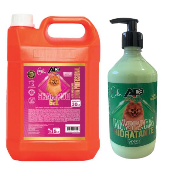 Imagem de Shampoo Banho e Tosa Grommer Profissional 5L + Hidratante Color