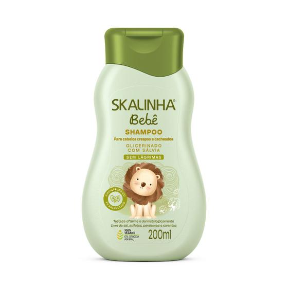 Imagem de Shampoo Bebê Infantil Sálvia Cacheados Vegano Skala 200ml