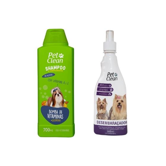 Imagem de Shampoo Bomba De Vitaminas + Desembaraçador - Pet Clean