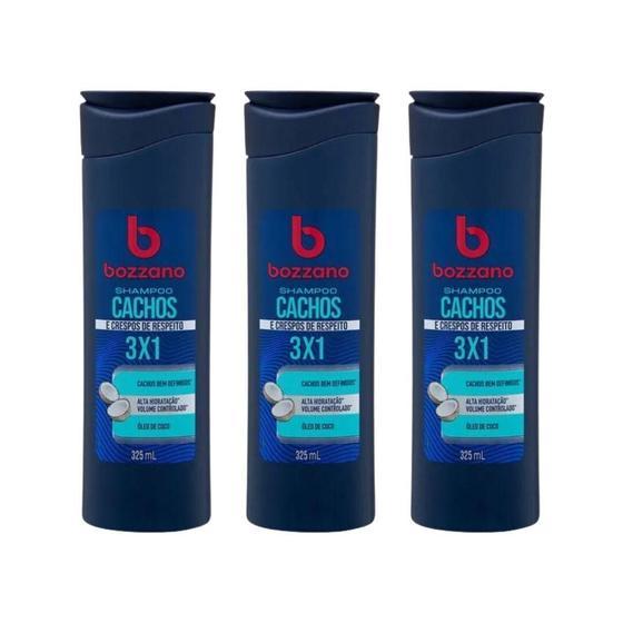 Imagem de Shampoo Bozzano Cachos 325Ml - Kit Com 3Un