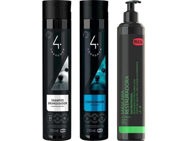 Imagem de Shampoo Branqueador 250ml + Cond. 250ml + Máscara Restauradora 230g - Ibasa