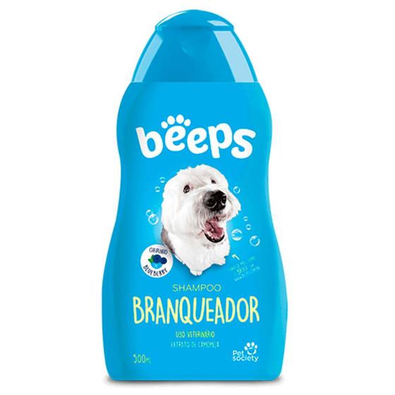 Imagem de Shampoo Branqueador Beeps para Cães e Gatos Pet Society 500 mL