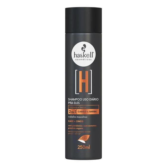 Imagem de Shampoo Cabelo e Barba Pra Eles 250ml - Haskell