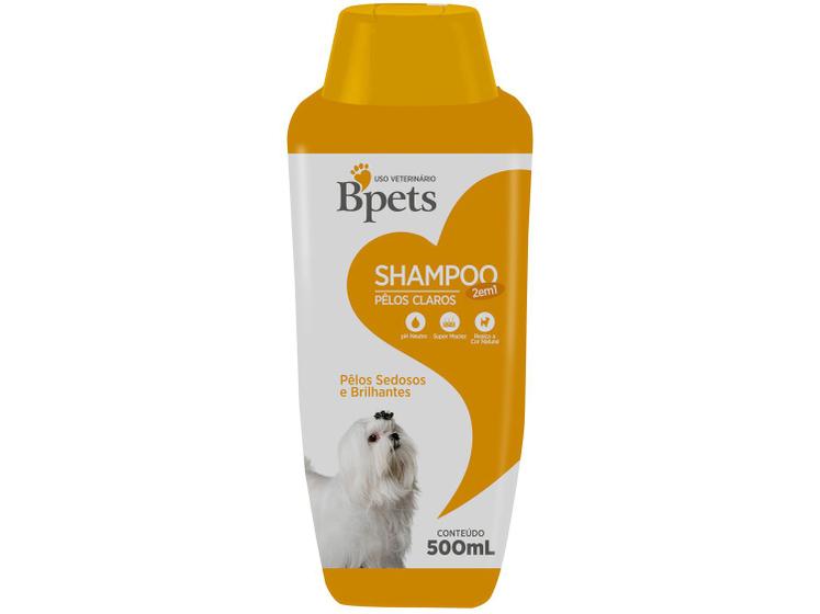 Imagem de Shampoo Cachorro e Gato Bpets Pelos Claros 2 em 1