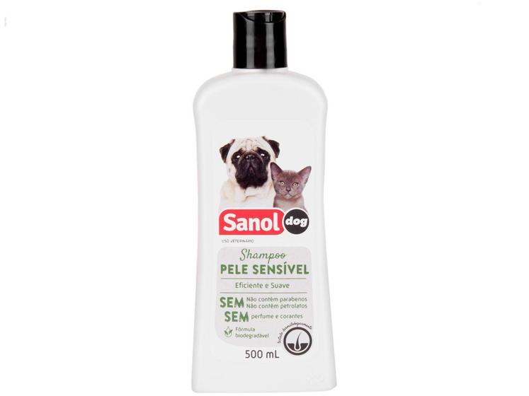 Imagem de Shampoo Cachorro e Gato Pele Sensível - Sanol Dog 500ml
