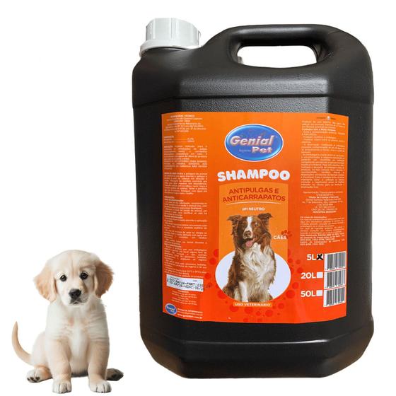 Imagem de Shampoo Cachorro Pet Antipulgas Anticarrapatos 5lts Caes