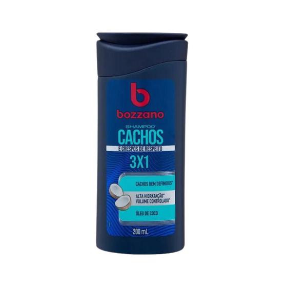 Imagem de Shampoo Cachos Crespos Masculino Hidratante Bozzano 200Ml