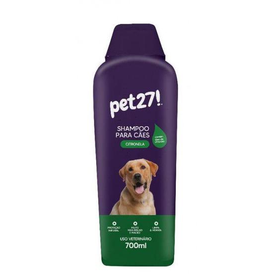 Imagem de Shampoo cães e gatos Pet27 citronela 700ml +limpeza +perfume