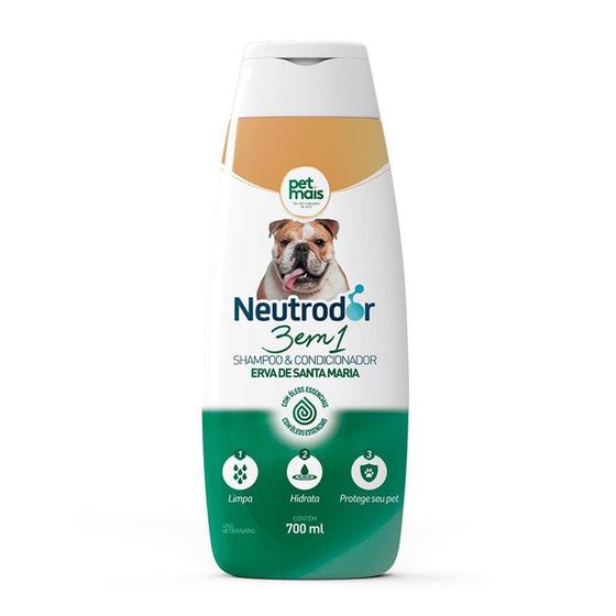 Imagem de Shampoo Cães Petmais 3 em 1 Erva de Santa Maria Neutrodor - 700mL